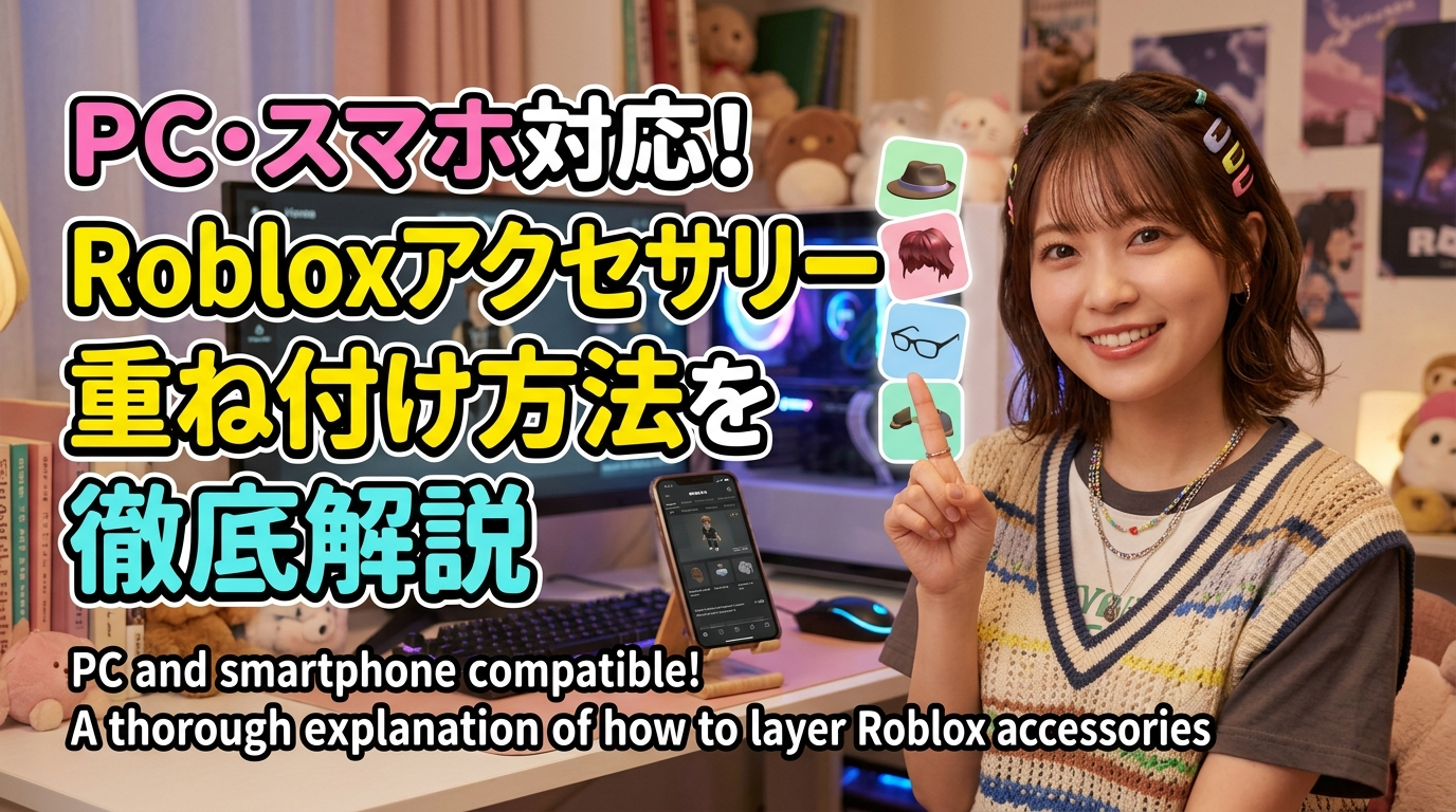 PCとスマホ対応！ロブロックスのアクセサリーの重ね方を徹底解説